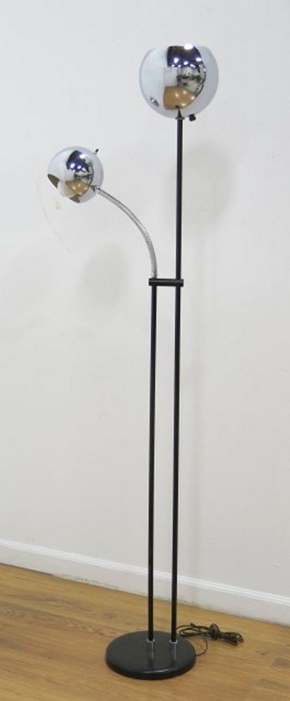 Sonneman Style Chrome & Black Floor Lamp (1 of 2)