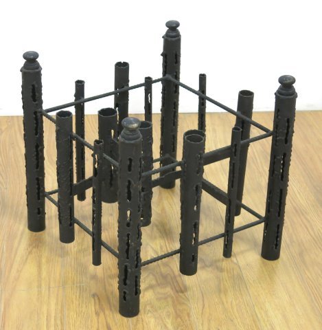 Brutalist Black Painted Metal Coffee Table (1 of 3)