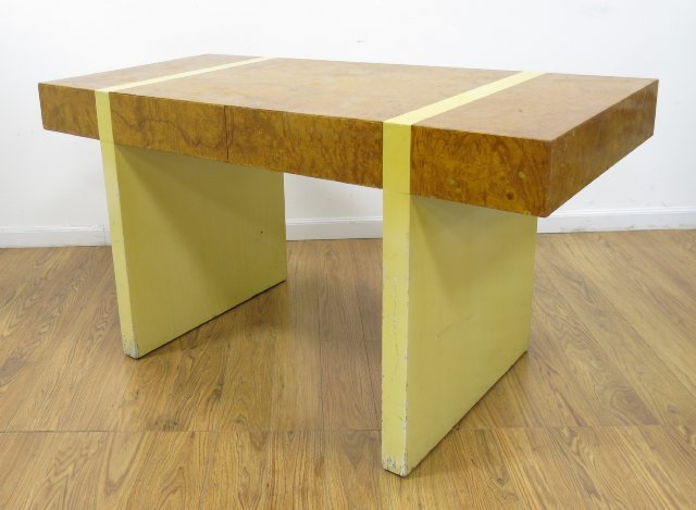 Karl Springer Walnut & Cream Lacquer Desk (1 of 3)
