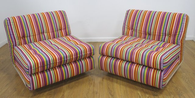 Pair Mario Bellini for Roche Bobois Slipper Chairs (1 of 4)
