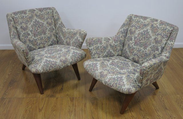 Pair Danish Modern Teak Armchairs (1 of 4)