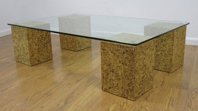 70s Cork & Brass Coffee Table (1 of 3)