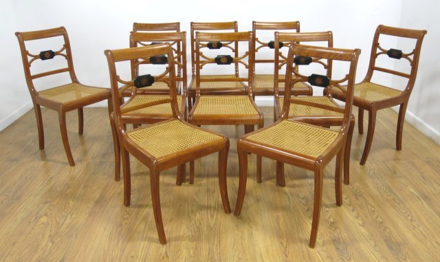 Matched Set of 10 Swedish Birch Dining Chairs (1 of 6)