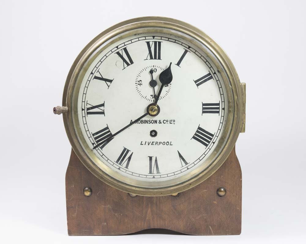 A. Robinson Liverpool Brass Ship's Clock (1 of 6)