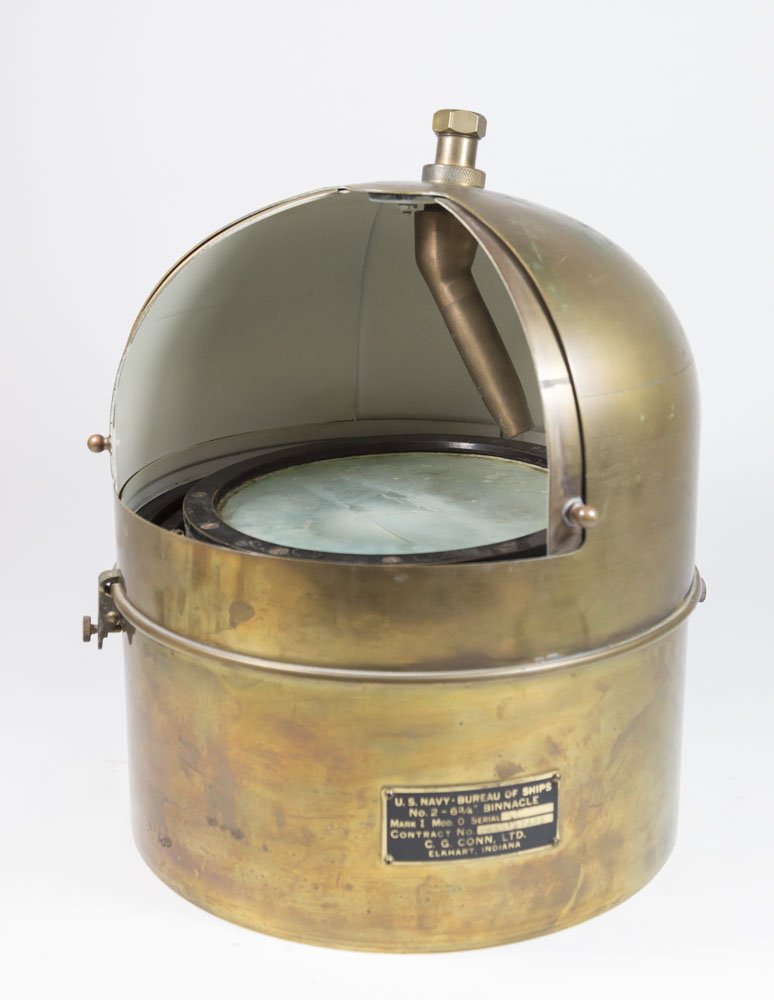 Binnacle No. 2: U.S. Navy Bureau of Ships Mark I Model O. Approx. 6 3/4" H.