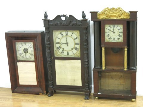 2-19th C. Federal Style & 1 Ogee Victorian Clock (1 of 4)