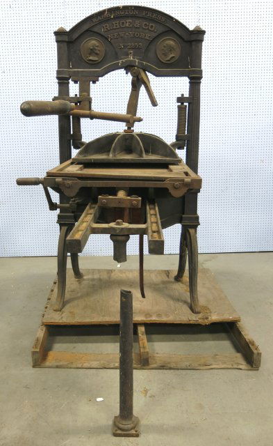 R. Hoe "Washington" Cast Iron Printing Press (1 of 3)