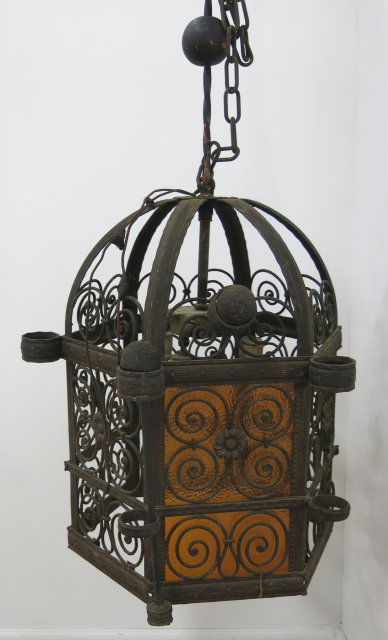 Continental Wrought Iron Lantern (1 of 3)