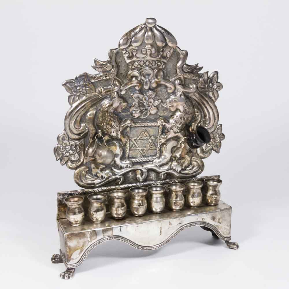 Continental Eastern European Silver Menorah (1 of 7)