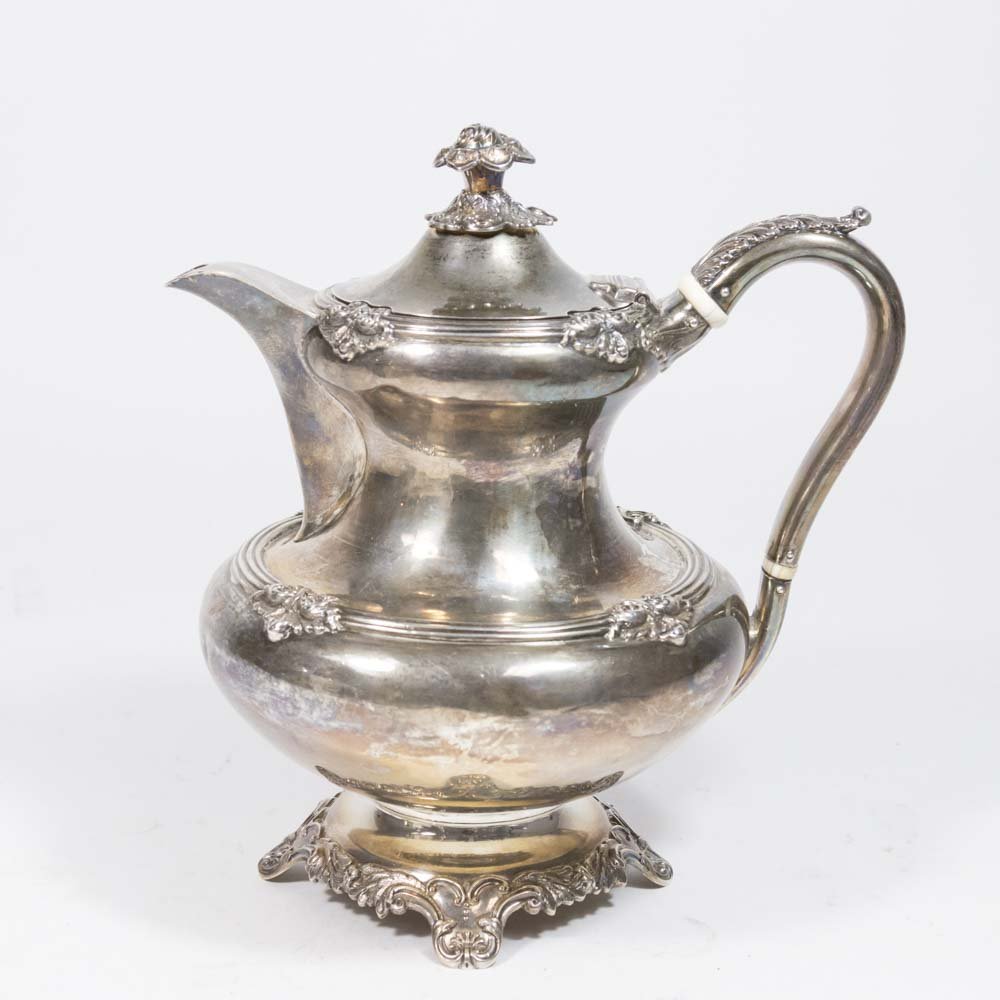 English Victorian Sterling Silver Coffee Pot (1 of 4)