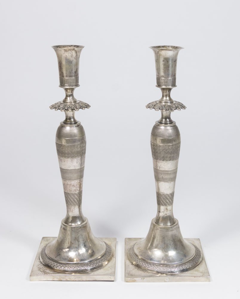Late 18th Cent. Berlin Germany Silver Candlesticks (1 of 6)