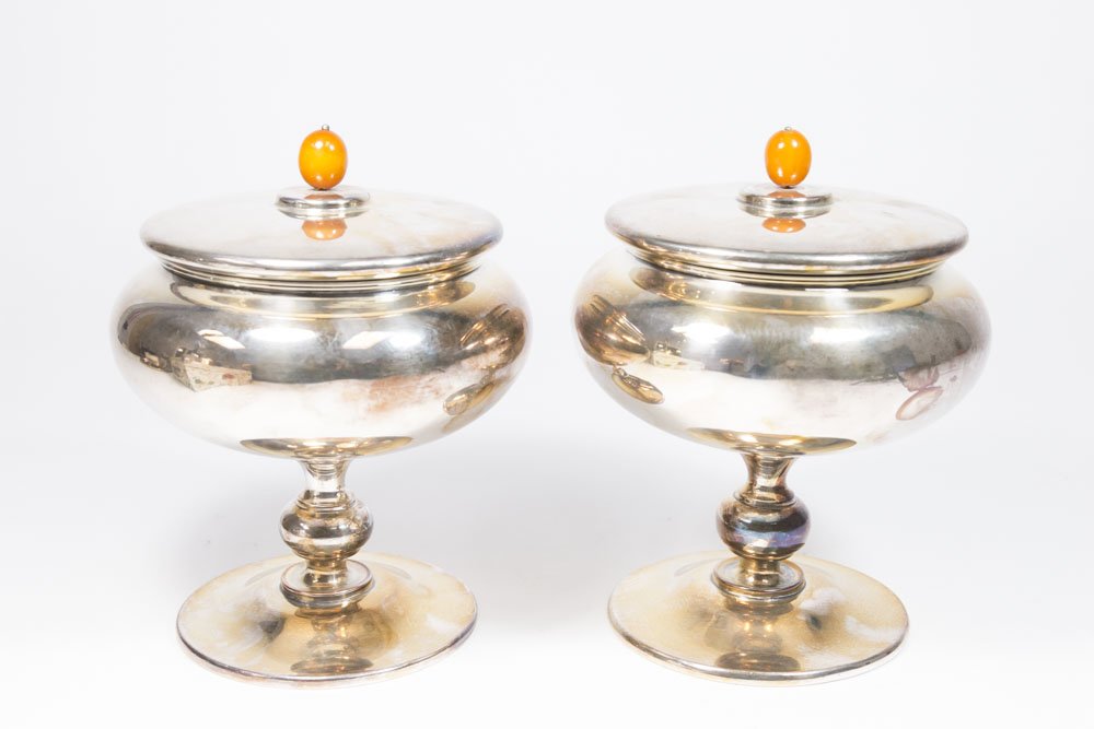 Pair Marie Zimmerman Covered Compotes (1 of 5)