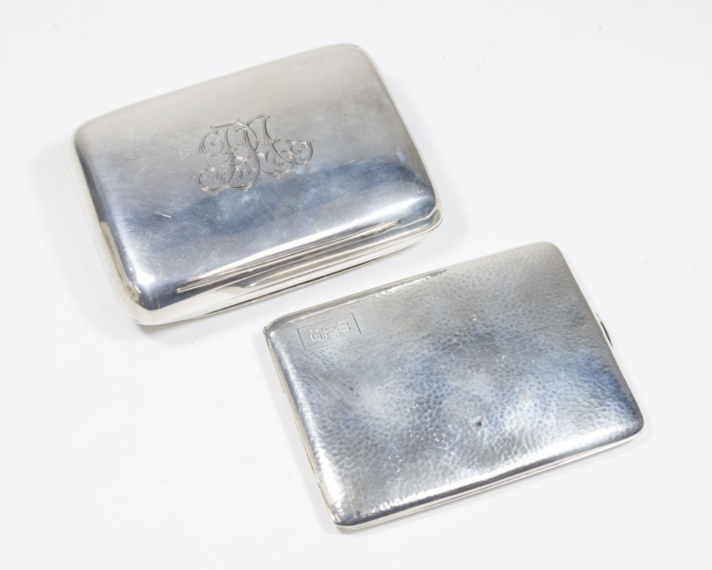 2 Silver Cigarette Cases (1 of 9)
