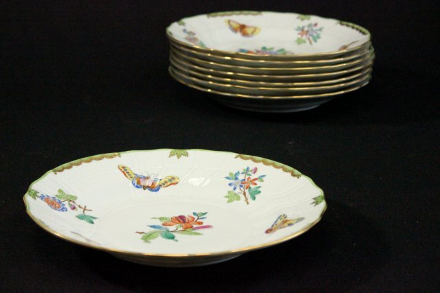 8 Herend Porcelain Queen Victoria Deep Dish Bowls (1 of 5)
