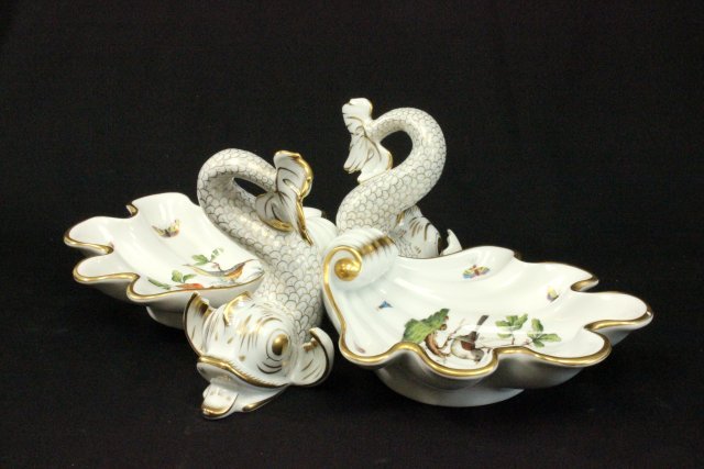 Herend Porcelain Sea Serpent Condiment Dish (1 of 5)