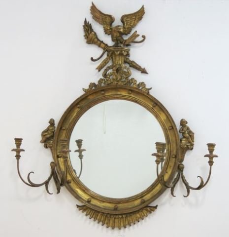 19th Century Regency Style Gilt Wood Mirror (1 of 4)