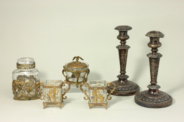 Vanity Set & Pair Candlesticks (1 of 5)
