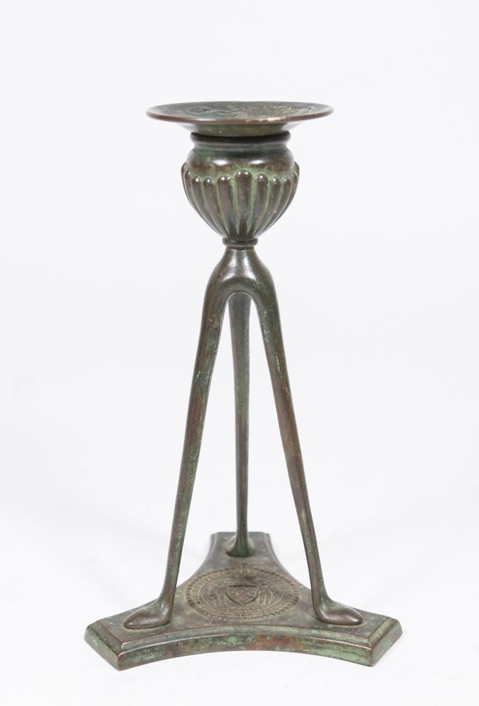 Tiffany & Co., NY Single Bronze Candlestick (1 of 4)