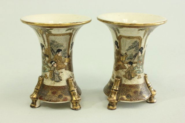 Pair Japanese Artist Signed Porcelain Vases (1 of 9)