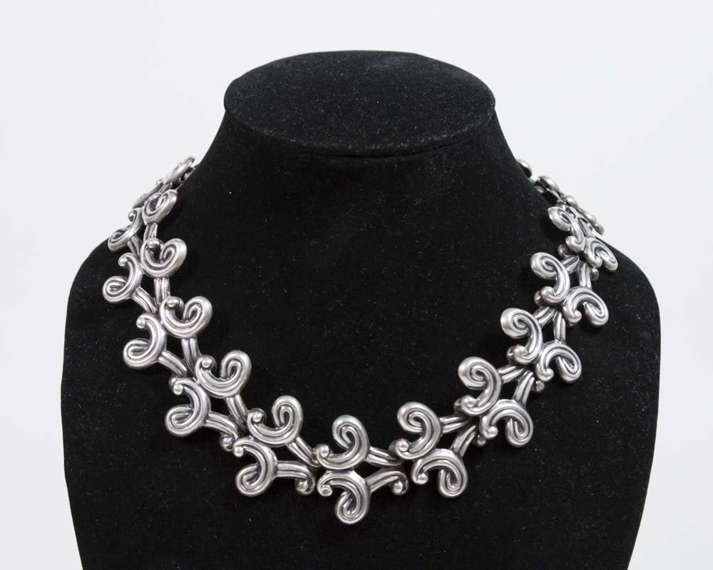 Ballesteros Mexican Sterling Silver Choker (1 of 4)