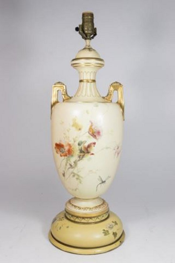 :Royal Worcester Vase Mounted as Lamp (1 of 6)
