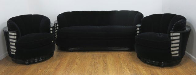 3 Piece Art Deco Style Living Room Set (1 of 6)
