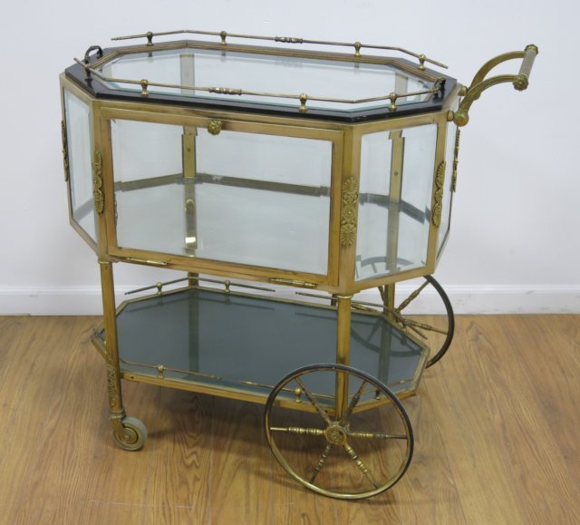 Brass & Glass Tea Cart (1 of 4)