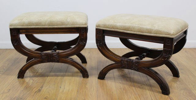 Pair X Form Stools (1 of 2)