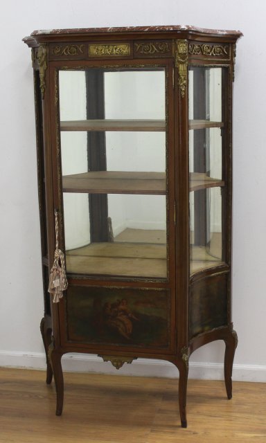 Vernis Martin Louis XV Style Marble Top Curio (1 of 5)