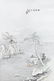 Chinese Porcelain Plaque, Coastal Landscape
