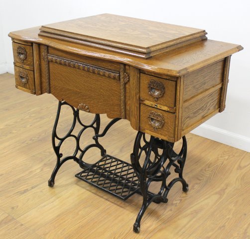 Late 19th-Early 20th Cent. Oak Case Sewing Machine (1 of 6)