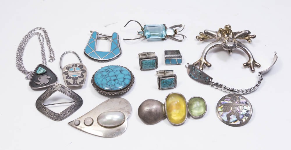 Sterling & Turquoise Jewelry Lot (1 of 4)