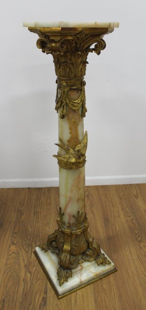 Napoleon III Ormolu Mounted Onyx Pedestal (1 of 7)
