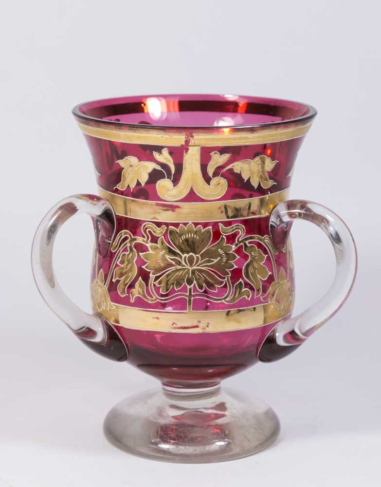 Cranberry Glass Marriage Cup by Honesdale (1 of 4)