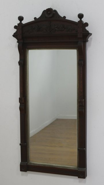 Victorian Walnut Mirror (1 of 2)