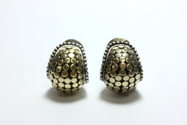 John Hardy 18K Gold & Sterling "Dot" Earrings (1 of 4)