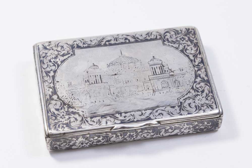 Russian Niello Silver Case with Gold Initials (1 of 5)