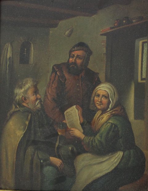 19th Century Gilt Framed Oil on Board (1 of 3)