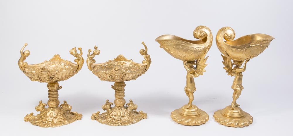 4 Gilt Bronze Figural Compotes (1 of 10)