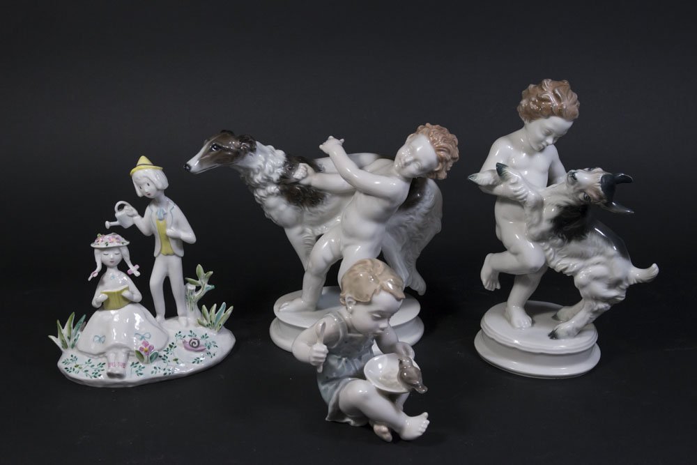 Group Lot of 4 Rosenthal Figurines (1 of 6)