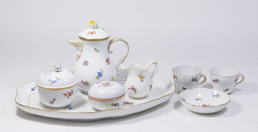 Meissen Porcelain Breakfast Set & Trinket Box (1 of 4)