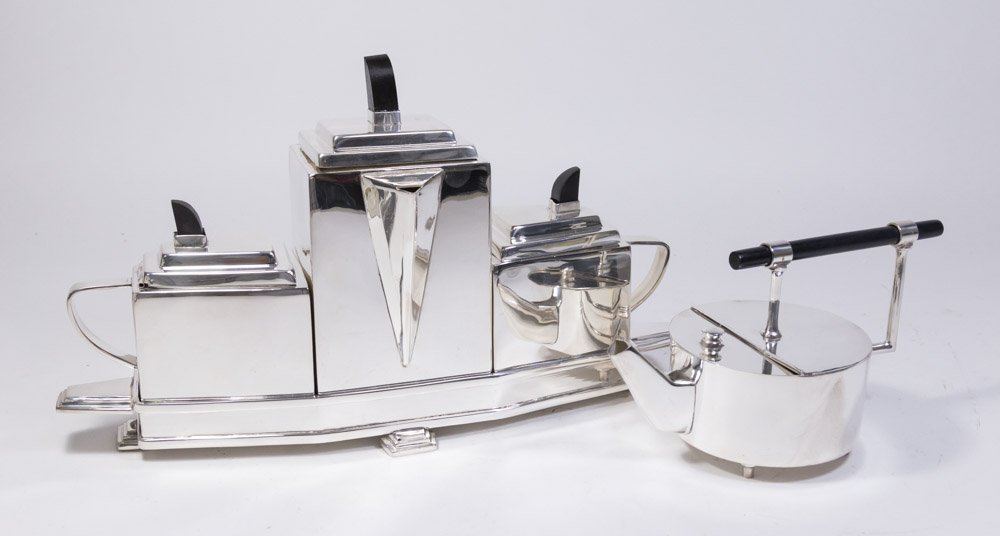 Art Deco Style Silver Plate Tea Set (1 of 5)