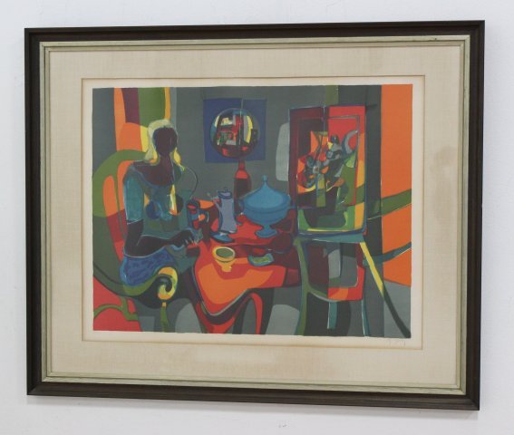 Marcel Mouly, Lady Seated in Interior (1 of 4)