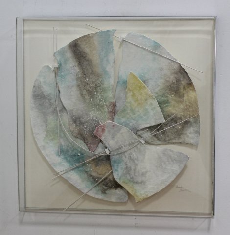 Contemporary Molded Paper Wall Sculpture (1 of 2)