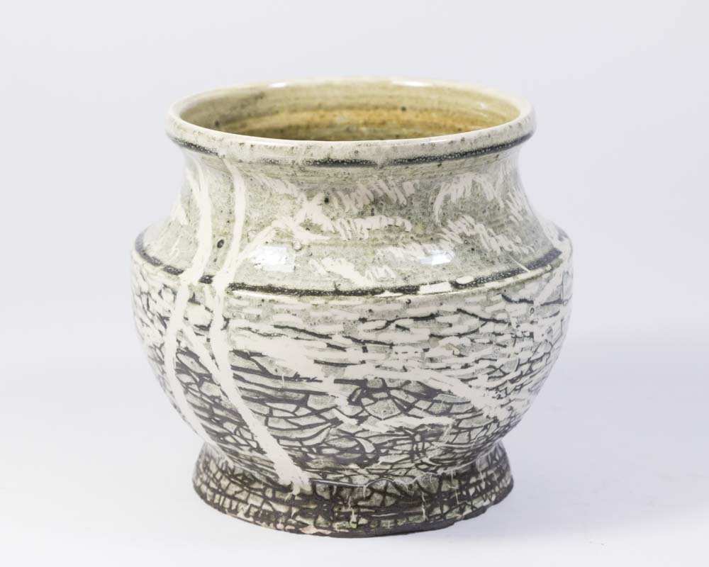 Andre Derain Art Pottery Vase: Approx. 4 3/4" H. No guarantee of authenticity or paperwork. Contents of a Long Island home.