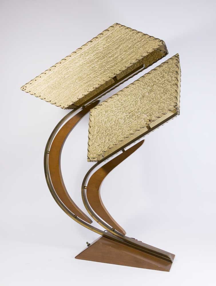 50s Brass & Cherry Table Lamp (1 of 7)