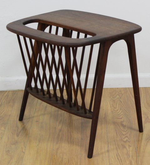 Danish Modern Teak Magazine Rack (1 of 3)