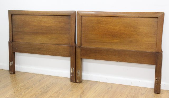 2 Henredon Twin Size Headboards: Approx. 34 3/4" H x 39 3/4" W at base. (5083)