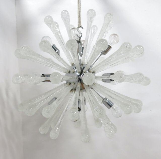:Venetian Glass & Chrome "Sputnik" Chandelier (1 of 3)