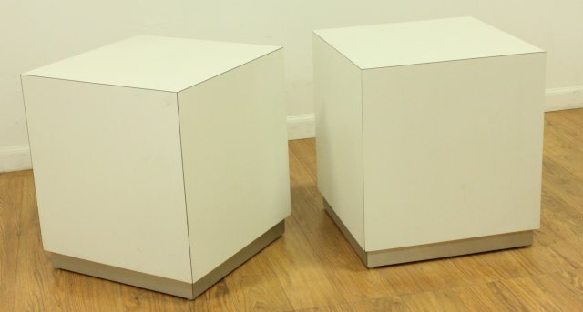 Pair Formica Cube Tables (1 of 3)